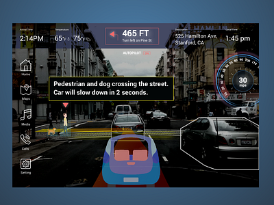 Autonomous vehicle interface mockup