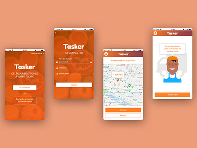 Tasker b2b buisness food shipping ui ux