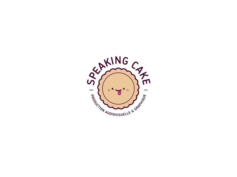 Speaking Cake biscuit branding cake logo motion prod tongue