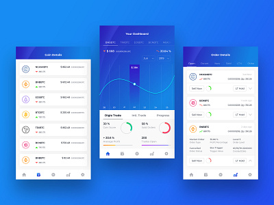 Crypto-Trading App Design andriod app concept design illustration ios