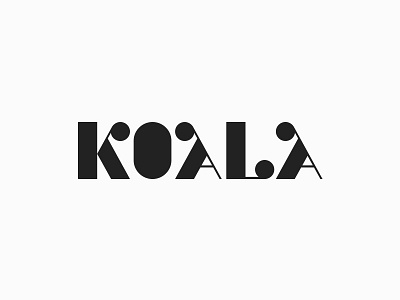 Koala Logotype animal koala minimal clever smart creative fashion identity type lettering font logo design typography logotype mark icon symbol plogged branding agency