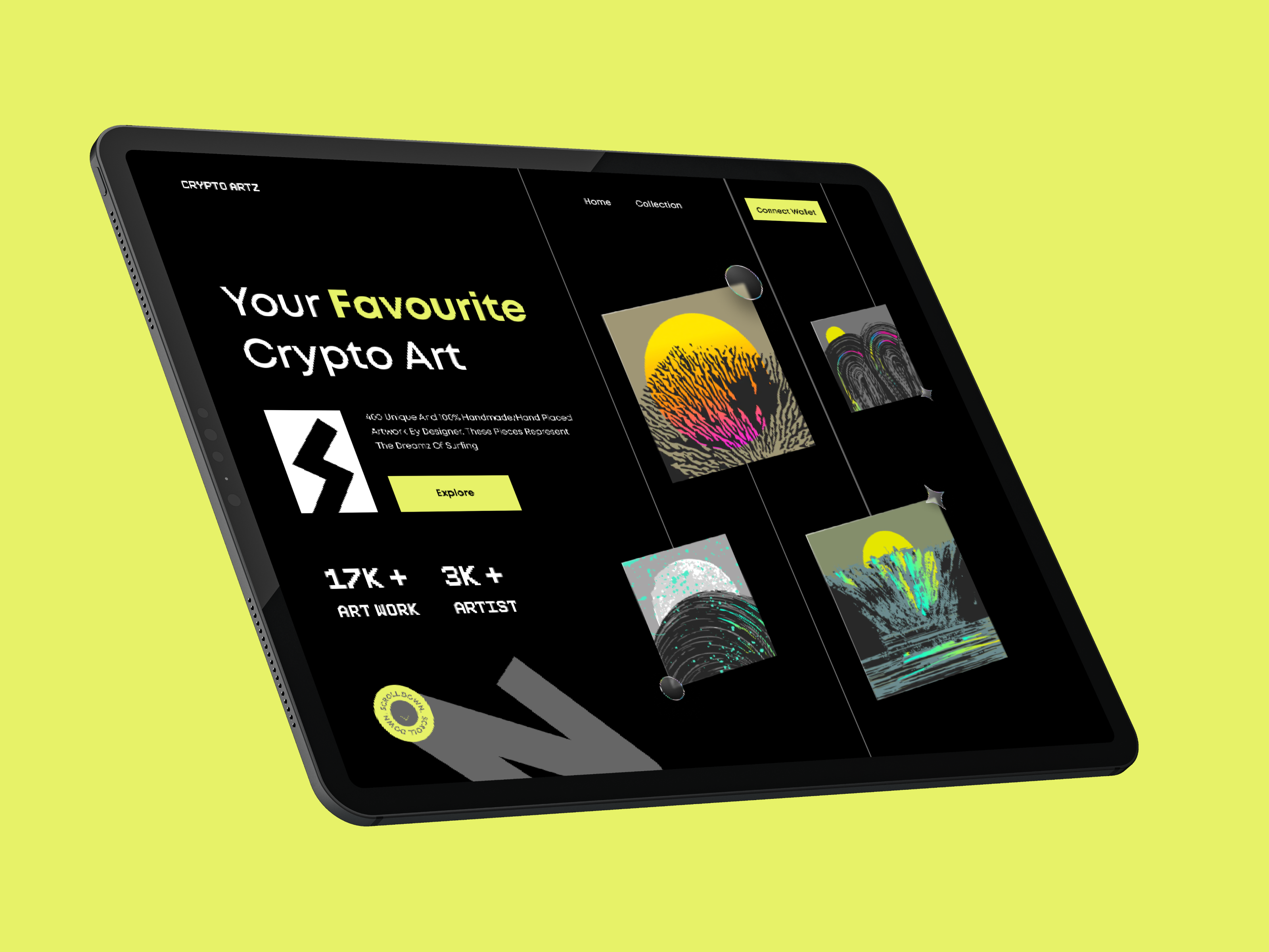 Crypto Artz Website. by Sajon for Orix Creative on Dribbble