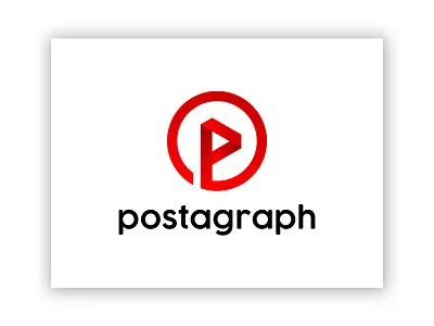Postagraph app branding design icon identity illustration logo red social media tech logo technology vector zaqdesign