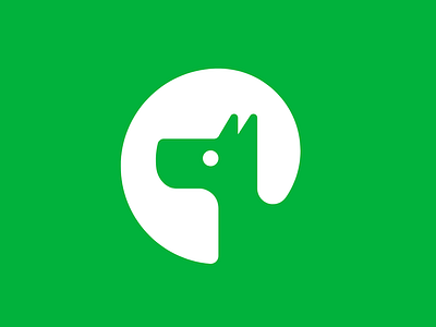 Dog Icon animal branding cartoon creative design dog graphic green icon illustration illustrator logo logo mark newglue puppy vector