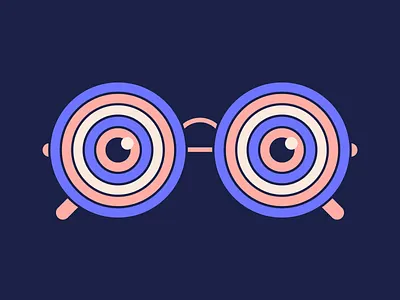 Glasses art circles eyes glasses illustration line