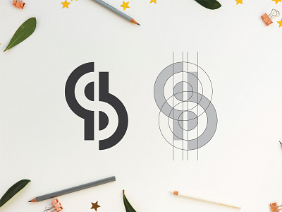 Sp Monogram creative design dribbble flat font icon lettering logo minimal monogram ps sp typography