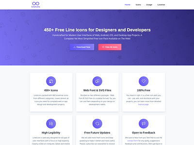 Free Simple Line Icons android app design developers free freebies iconfont icons ios lineicons svg ui ux ui design webfont