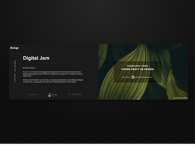 New Personal Website Re-design - kind of :P animated css dark design vector webflow website website animation website concept