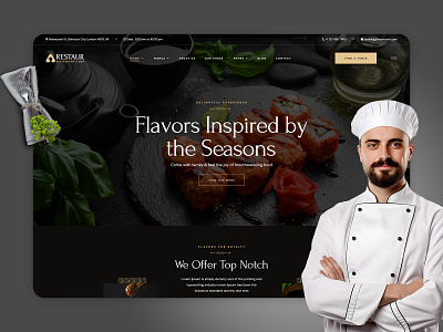 Restaurant Landing Page creative design landing page design ui webdesign