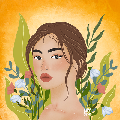 January's Women 2d aesthetic character design characters concept art digital art digital illustration feminine art feminism floral flowers freestyle drawing graphic design hand drawn illustration modern art portrait snowdrop woman portrait women