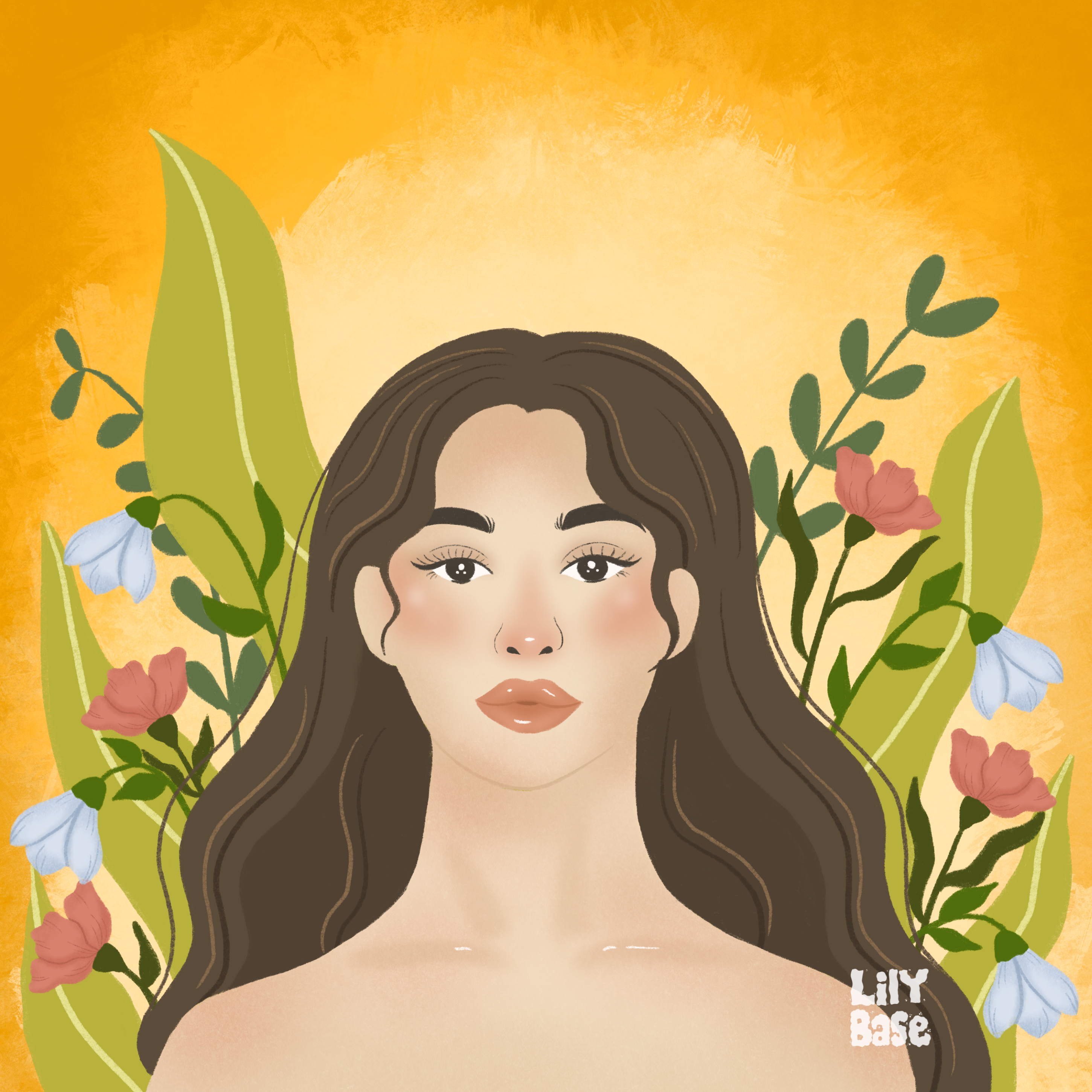 Example of Female Portraits Illustration