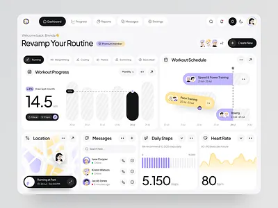 Workout Tracker Dashboard 🏋🏻 activity activity dashboard activity tracker app daily task app dashboard fitness app gym health dashboard jogging management app personal trainer running app sport task task management app tracking dashboard trainer app uiux website workout app