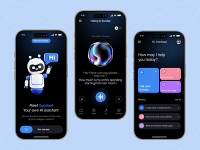 Ai mobile app design ai ai app app design ios mobile app srypto ui ux