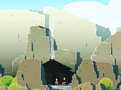 Through Unknown Paths 2d animation digital nature paths pixel pixel animation pixel art shepherd shortfilm through unknown