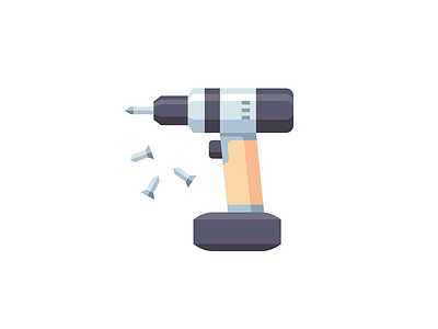 Power Tool build flat icon illustration machine power tool tool vector