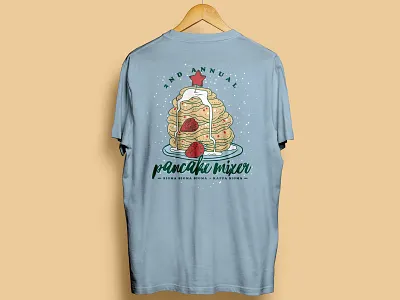 Pancake Tree Tshirt christmas tree greek pancake philanthropy snow tshirt