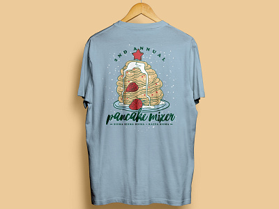 Pancake Tree Tshirt christmas tree greek pancake philanthropy snow tshirt