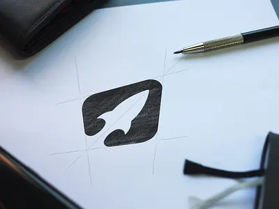 Rocket Logo Concept grid design grid logo logo negative space process rocket rocket logo start up logo unused