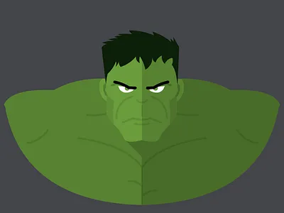 Hulk flat flatdesign vector vectorart