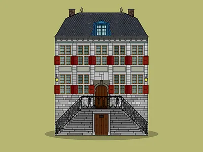 Town Hall Bilzen affinitydesigner architecture bilzen buidling design detailed graphic illustration vector