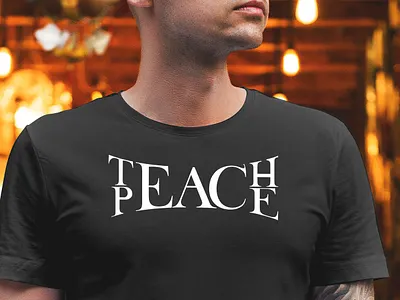TeacH PeacE art concept design serifs tshirt graphics typography