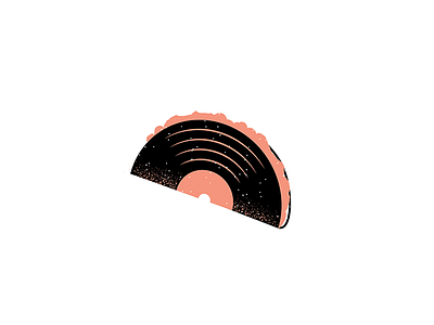 Records 06 design editorial grain illustration philadelphia record taco texture vector vinyl