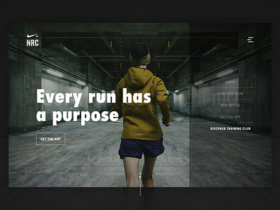 Nike Run Club - Landing page Rebuild 2018 adobe adobe xd design graphism nike nike running rebuild run ui ui ux ux design