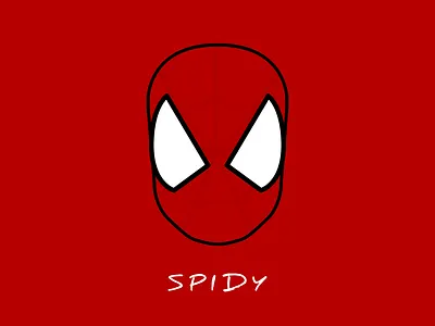 Spiderman design flat icon illustration line art vector