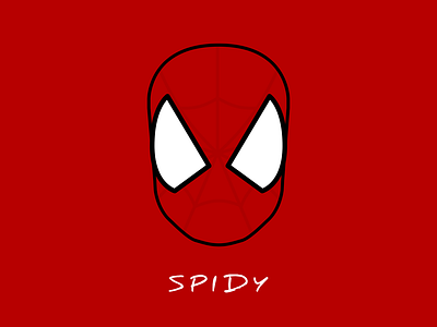 Spiderman design flat icon illustration line art vector