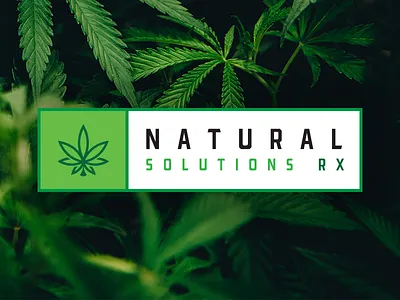 Natural Solutions brand branding icon logo marijuana maryland typography vector weed
