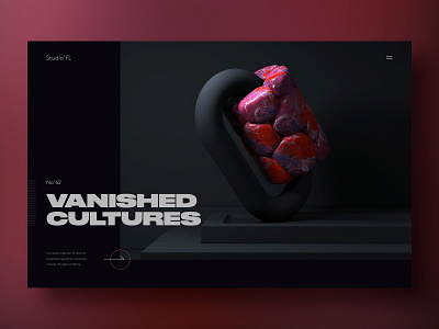 Vanished Cultures 3d ceramic clay focus lab illustration mockup render sculpture typography website