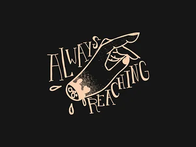 Always Reaching dark design digital flat illustration spooky vector