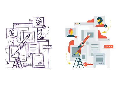 Conversation conversation design grey illustration red ui vector web