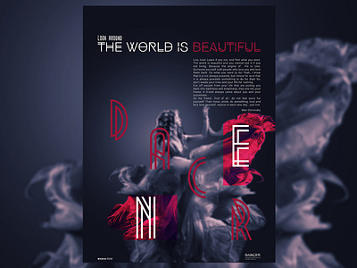 Dancer adobe photoshop cc afe afe poster art branding dancer dancer girl design design art flat font illustration illustrator minimal poster type typography