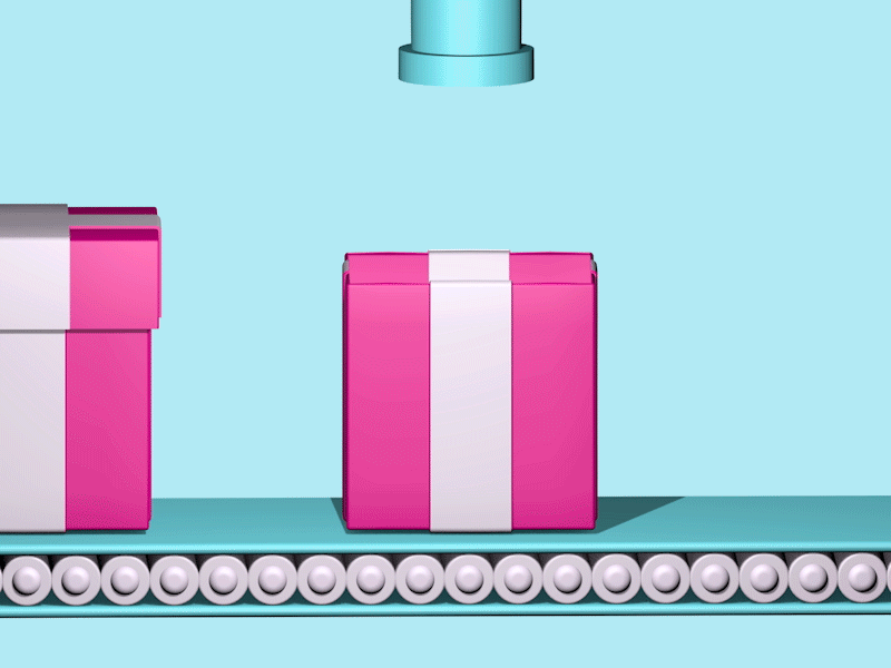 gift box. 3d animation c4d colors gift box shape