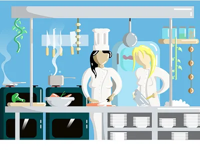 Women Chefs artificial intelligence branding chef design editoral gender gender equality health healthy lifestyle illustration ui vector women women empowerment