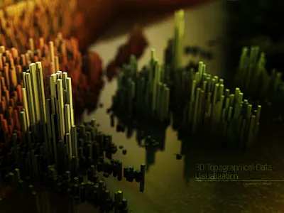 3d Topographical Data Visualization 3d illustration