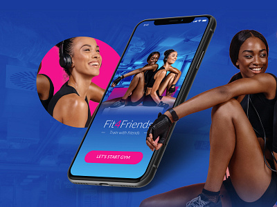 Fit4Friends app fit gym mobile mobile app design photoshop sketch ui ui ux design ux ux design