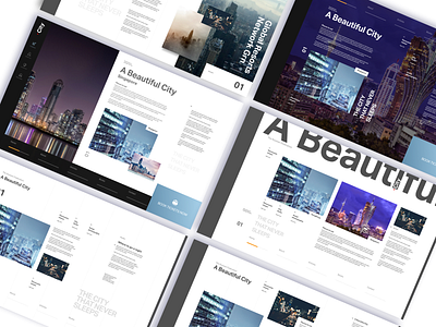 A Beautiful City design sketch typography ui web