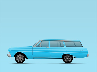 Falcon Station Wagon illustration vector