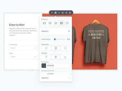 Sections and Columns alignment column design expand form form builder form design form elements popover position section ui ux
