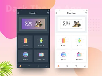 Ecommerce Home Screen UI anupam app banner black and white dark app dashbaord e commerce gradiant home screen icon illustration landing page minimal presentation design ui