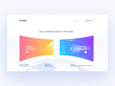 Globas clean design ecommerce estate fullscreen illustration minimal promo typography ui ux web