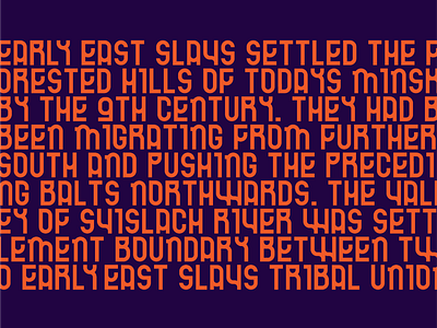 Minsk Sans ⎯ typeface challenge design font font awesome font design font family minsk monthly orange purple type type art type challenge typeface typeface design typeface designer typefaces