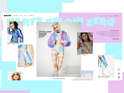 Dolls Kill Website Design Concept branding clothing brand creative design dolls kill graphic desgin product design typogaphy ui web web design winter