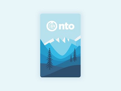 NTO Sticker blue illustration mountains nto outdoors rounded corners sticker