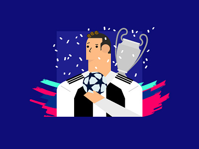 Gamer panbolero balon christiano ronaldo cup fifa fifa 2019 flat design game gamer ilustration juventus man soccer soccer player social media the champions league vector video game