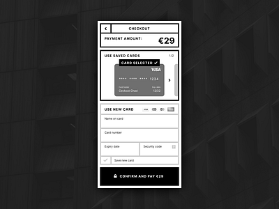 Daily UI 002 - Checkout - brutalist version black white brutalism brutalist checkout checkout form checkout process credit card checkout credit card payment dailyui dailyui 002 ui