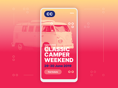 Daily UI 002 - Landing page campervan dailyui dailyui 003 festival landing page mobile ui promotion ui