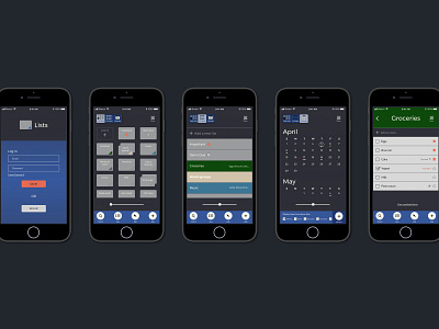 Lists Overview app branding flat icon ui ux